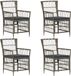 vidaXL Tuinstoelen 4 st Grijs polyrotan