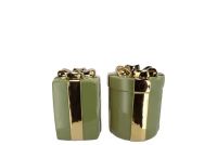 Daan Kromhout JOY MAJESTIC GREEN VASE PRESENT 11X15CM