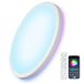 Comely Led-plafondlamp, 28 cm, rond, 24 W, dimbaar, met afstandsbediening, RGB-achtergrondverlichting, IP44