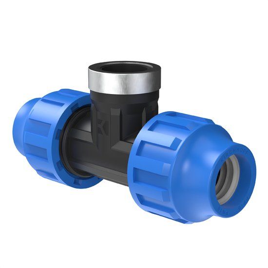 KIRCHHOFF PP T-Stuk - 32 mm x 3/4"BI x 32 mm