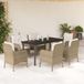 Maison Exclusive - Ensemble de jardin, 7 pièces, avec coussins, beige, en polyrotin