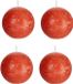 Spaas Rustieke Bolkaars - Oranje - 4 Stuks - Ø 8 cm - 24 Branduren