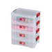 SUNDIS Clip'N Store, kunststof opbergbox met clip-on deksel, 9L, set van 4