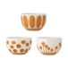 Bloomingville Creative Collection Linora schaal, bruin, aardewerk, T12,5xH8 cm, set van 3, 580 ml