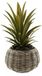 Van Der Leeden Planten/bloemen mand - Tina - cilinder - rotan - gevlochten riet - D30 x H19 cm - drypot - plantenpot - plantenmand