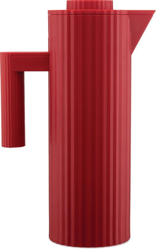 Alessi Thermoskan Plissé – Rood – 1 Liter – Ontworpen door Michele de Lucchi – MDL12 R