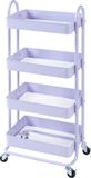 [en.casa] Keukentrolley Pyhäntä met 4 manden 103,5x46x35 cm lichtpaars