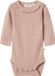 NAME IT - NBFRACHEL NIS LS SLIM BODY LIL NOOS - Baby - Bodies - Roze - Gestreept - Katoen/Modal