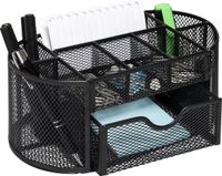 QUVIO Bureau organizer - 9 vakken - Staal