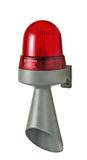 Werma Signaltechnik Combi-signaalgever LED 424.120.75 Rouge Lumière continue 24 V/DC 98 dB