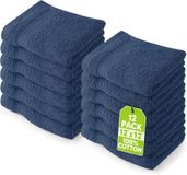 Utopia Towels Premium vingertophanddoek, 30,5 x 30,5 cm, marineblauw, 600 g/m², 100% katoen, zeer absorberend en zacht, 12 stuks
