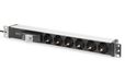 Digitus DN-95417 6 prise(s) AC 0U/1U Noir, Argent