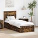 vidaXL Bedframe gerookt eikenhout 75 x 190 cm