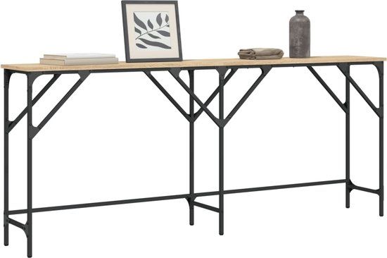 vidaXL Wandtafel - 180x29x75 cm - Bewerkt Hout - Sonoma Eikenkleurig