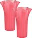 Atmosphera Bloemenvaas - 2x - roze - D16 x H25 cm - glas
