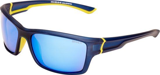 Sinner Cayo Sportbril - Unisex - Blauw/Wit - UV-bescherming - Maat: One size
