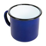 6 Enamelware 6 stuks mokken, 350 ml, blauw