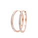 Lucardi Dames oorbellen kristal - Oorbellen - Cadeau - Staal - Rosékleurig