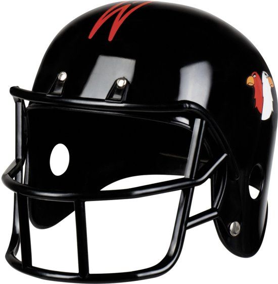 Boland Zwarte American Football helm voor volwassenen - Verkleedhoofddeksel