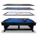 THUNDER CRUSH 7FT Speeltafel 4-in-1 - Biljart - Airhockey - Tafeltennis - Eettafel