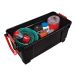 IRIS Boîte de rangement sur roulettes noir/rouge polypropylène 170l (49 x 103 x 50 cm)