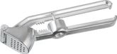 Fackelmann Knoflookpers met kersen-/olijfontpitter en notenkraker, aluminium, 15,5 cm, 3-in-1, zilver