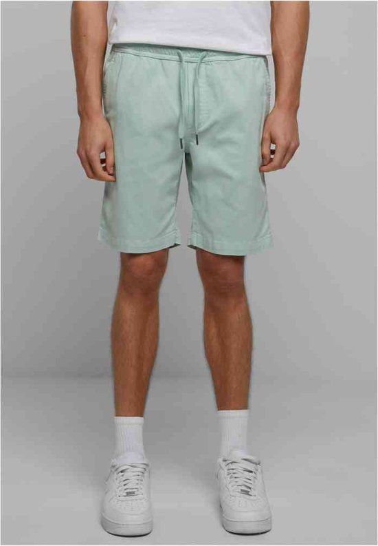 Urban Classics Stretch Twill Joggshorts - Mintgroen - L
