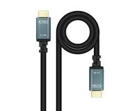 HDMI-kabel, V2.1, 8 K, type A/M/A, lengte 1,5 m, zwart, hoge snelheid, ideaal voor het aansluiten van multimedia-apparaten