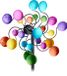 Relaxdays Windspinner - 119 x 33 x 15,5 cm - Windmolentje met Grondpin - IJzer - Zwart, Blauw, Oranje