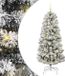 vidaXL Sapin de Noël artificiel pliable 150 LED Vert et Blanc 150 cm