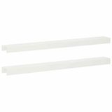 vidaXL Afdekprofiel voor tuinafboording 2 st 100 x 10 x 5 cm Staal Wit