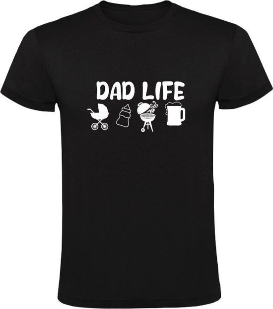 Dad life Hoodie - Zwart - Maat M - Mannen