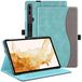 FINTIE Samsung Galaxy Tab S9 Plus 2023 / S8 Plus 2022 / S7 FE 2021 / S7 Plus 2020 12,4 inch hoes, multi-hoek beschermhoes met zak, automatische slaap/wake, denim turquoise