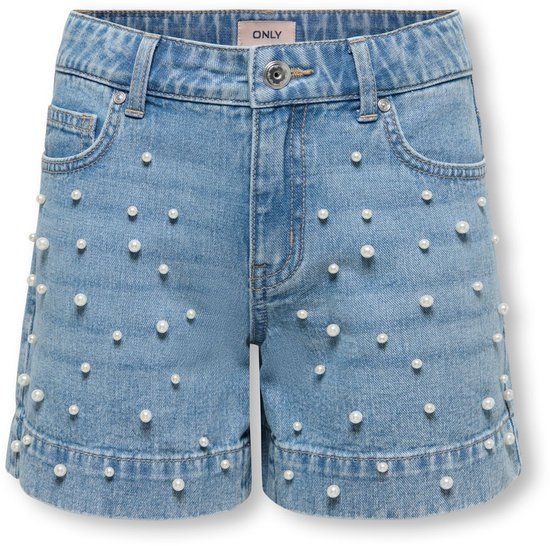 Only Girls - Broek - KOGVERA - Parels - Light Blue Denim - Maat 140