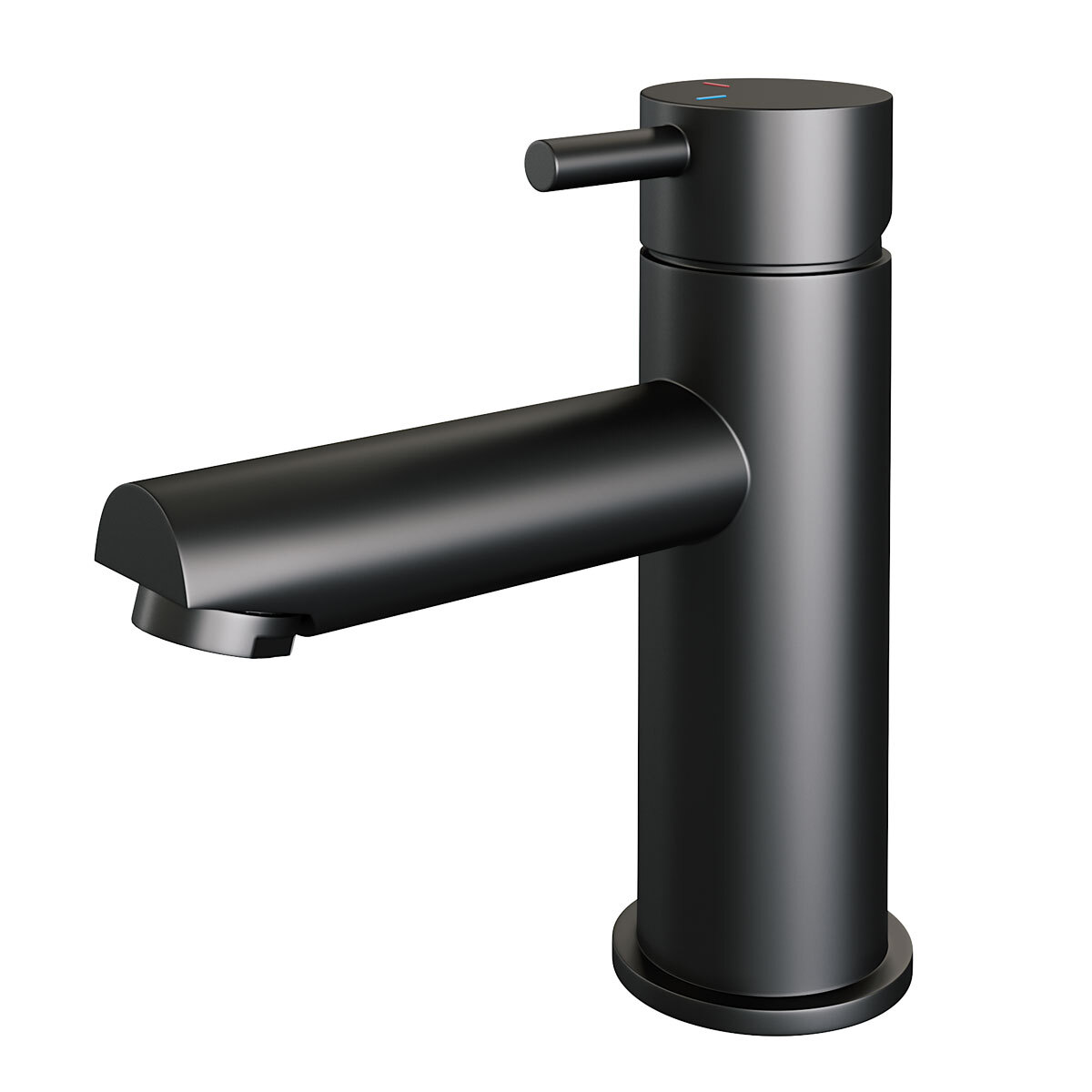 Brauer Wastafelkraan Black Edition HD5 Opbouw Laag Mengkraan Rond Coldstart Mat Zwart 1 Greeps