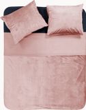 Y-NOT Dekbedovertrek Velvet Met Bies Soft Pink 1 Persoons Zacht Roze