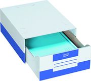 Fast Opbergladen van karton, 28 x 36,5 x 14 cm, wit en blauw, 10 stuks