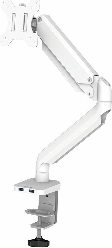 Fellowes Platinum Series Monitor Arm - Single - White - Up to 32" - 8kg - USB