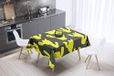 Bonamaison Tafelkleed, Anti-Mold, Sneldrogend, Waterdicht, 100% Polyester Tafellaken, Neon Geel, Rook, 140 x 140 Cm