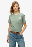 Superdry Psychic Readings T-shirt Dames Slate Grey Katoen Maat 36