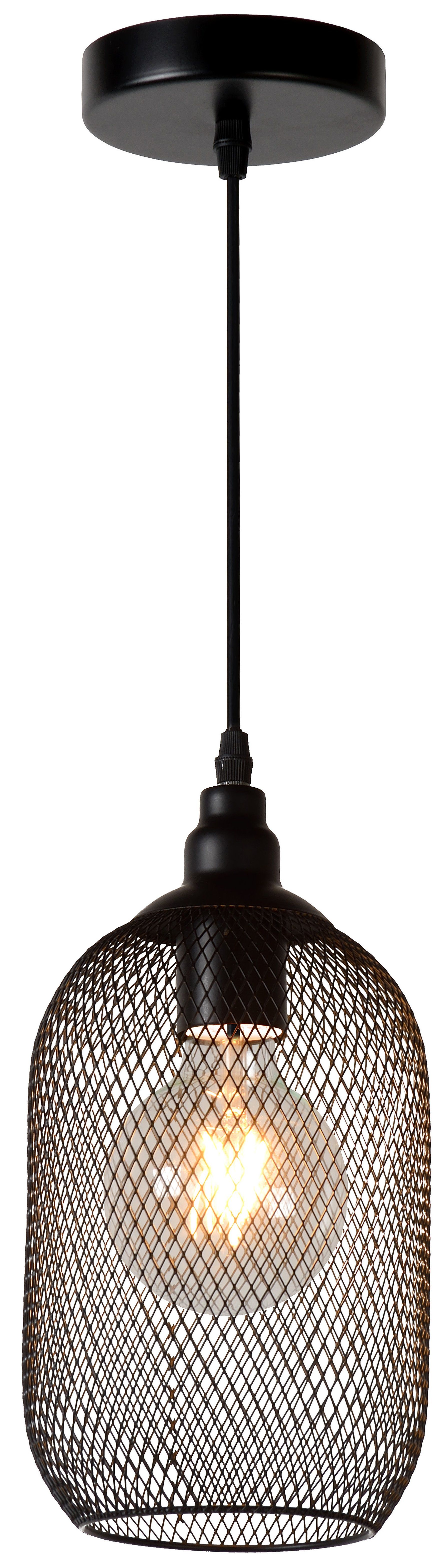 Lucide Mesh - Hanglamp - Ø15 cm - Zwart - EAN: 5411212430373