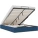 Maison Exclusive - Cadre de lit ottoman bleu 140x190 cm en tissu