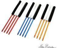 Mister Babache Aluminium flex diabolo stokjes wit/goud