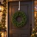 Couronne de Noël - D35 cm - vert - avec cintre de porte blanc - couronne de porte - décoration de Noël