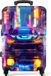 NoBoringSuitcases.com Kinderkoffer jongens groot - Kindertrolley koffer jongens - Futuristisch beeld van een politieauto in de stad - Rolkoffer lichtgewicht - Reiskoffer met 4 wielen - Grote trolley XL