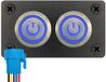 ProRide Interrupteur à pression métallique 12-24V ON-OFF - Panneau encastrable double - 22mm - IP67 - Indicateur LED Bleu
