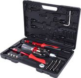 KS TOOLS 150.9630 – set met klinknageltang en blindmoeren (inzet) – 2 inklapbare armen – met handgrepen van 2,4, 3,2, 4,0, 4,8 en 6,4 – 270 mm