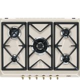 Smeg SRV876AVOGH2 Haver Gaskookplaat - 75 cm - 5 Zones - Ingebouwd
