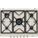 Smeg SRV876AVOGH2 Haver Gaskookplaat - 75 cm - 5 Zones - Ingebouwd