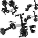 MoMi FILO - 3-in-1 Kinderfiets - Loopfiets - Driewieler - Loopauto - Opvouwbaar - Met Pedalen - Grijs